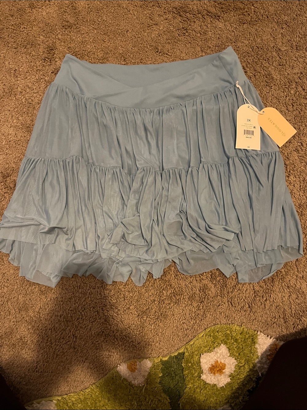 Light Blue Blogilates by popflex 3x pirouette skort nwt